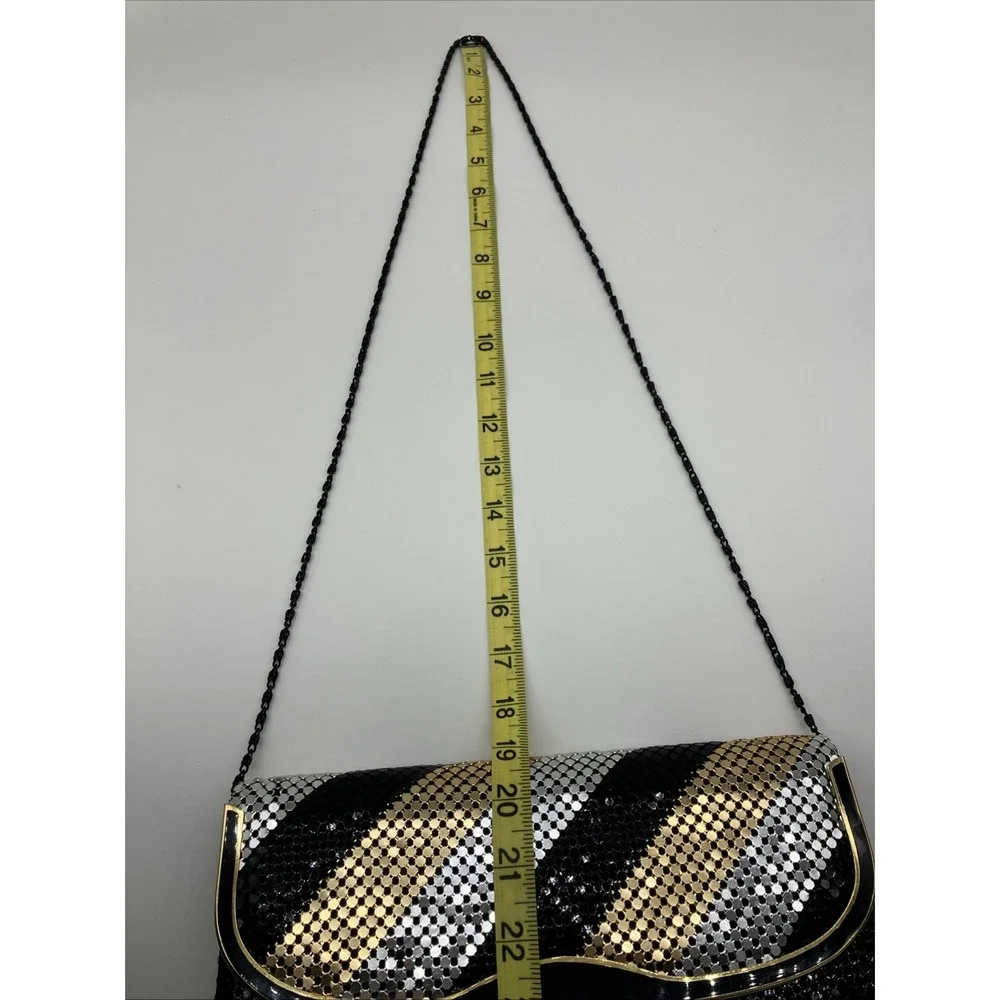 Vintage Gold Silver Bronze Metal Mesh Chainmail Purse Evening Shoulder‎ Bag 80s